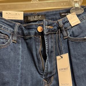 Judy Blue Dark Blue Wide Leg Jeans